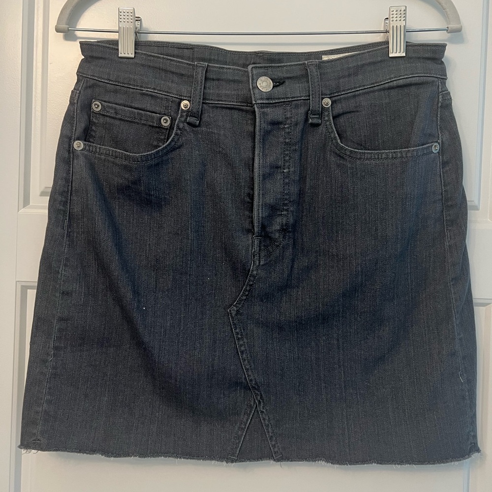 Rag & Bone Grey Denim Itty Bitty Mini Skirt